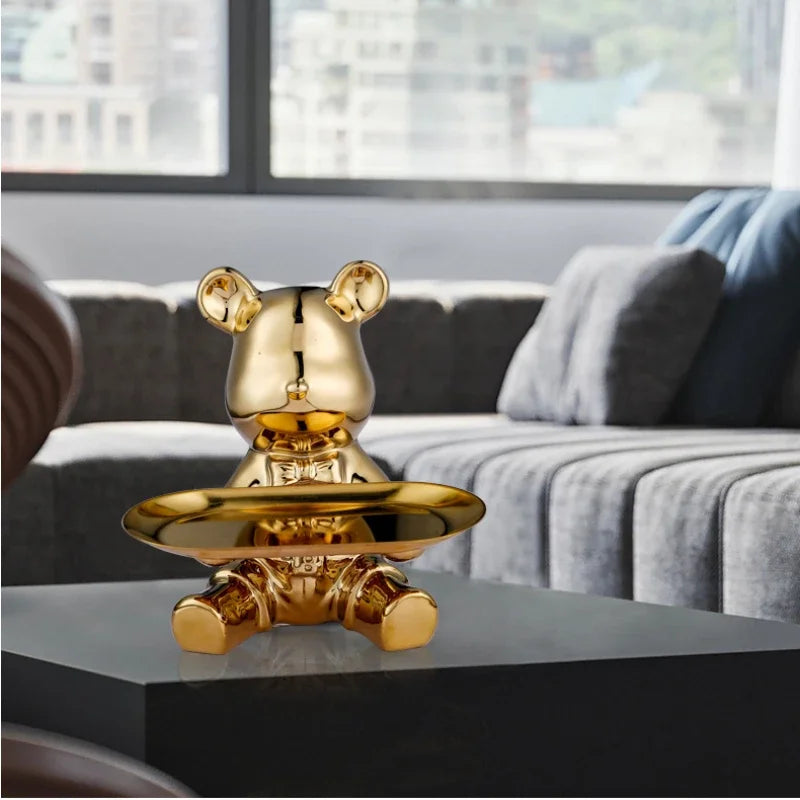 Ceramic Bear Figurine Set