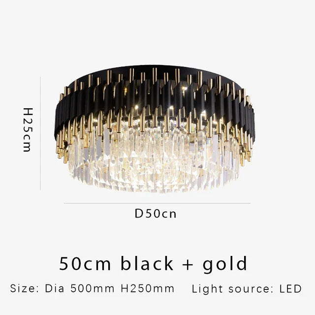 Crystal Round Ceiling Chandelier