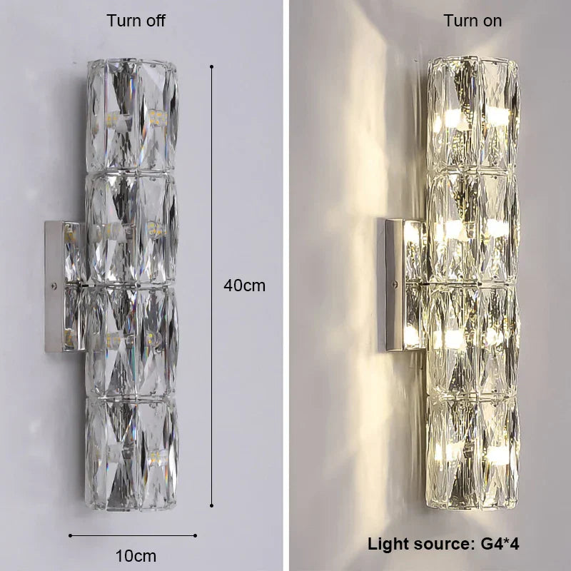 Gold Crystal Nordic Sconce