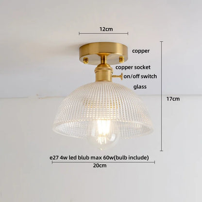 DecorBites™ Glass Flush Mounted Ceiling Light Fixture - Modern Nordic Green Glass LED Ceiling Lamp