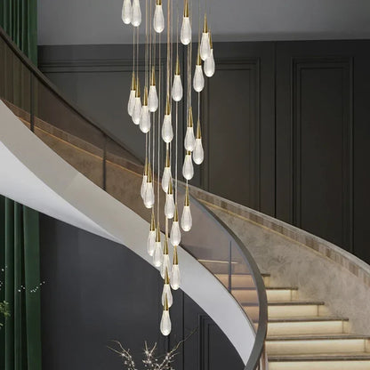 DecorBites™ Crystal Gold Pendant Lights for Dining Room Kitchen Island Chandelier