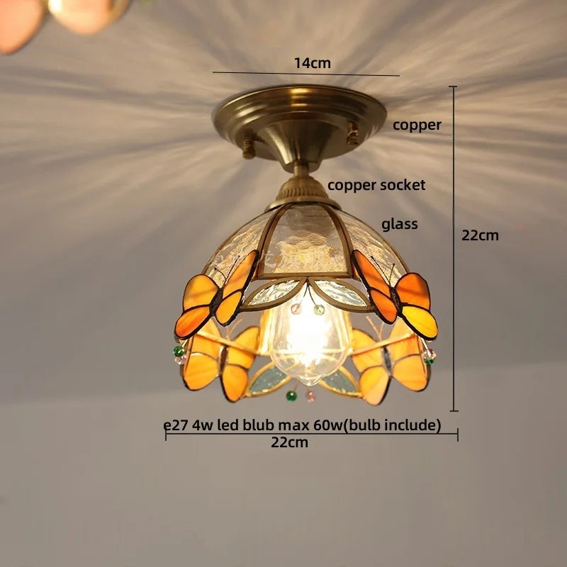 DecorBites™ Glass Flower LED Ceiling Lights - Modern Nordic Canopy Lamparas Techo