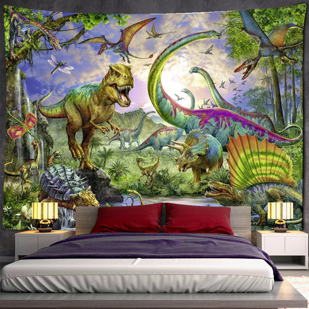 DecorBites™ Jungle Animal Tapestry Wall Hanging: Bohemian Style Home Decor & Children's Room Art