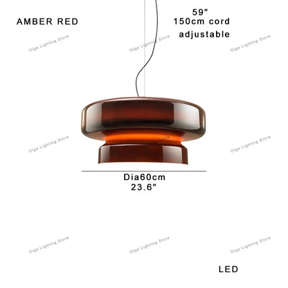 DecorBites™ Italian Glass Pendant Light for Dining Table and Cafe Decor