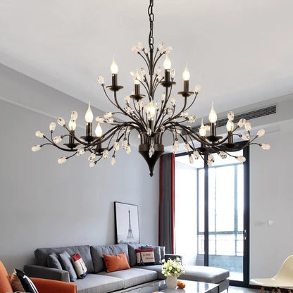 DecorBites™ Crystal LED Chandelier for Home Lighting in Bedroom Living Room Dining Kitchen