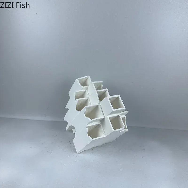 DecorBites™ Geometric Ceramic Desk Ornament Minimalism Sculpture Room Decor