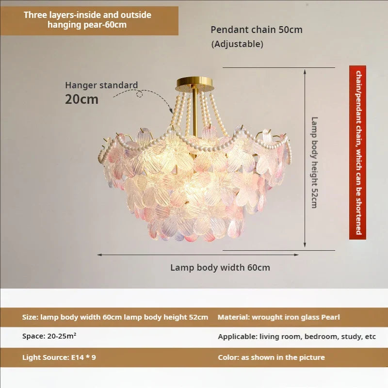 Crystal Leafless Chandelier