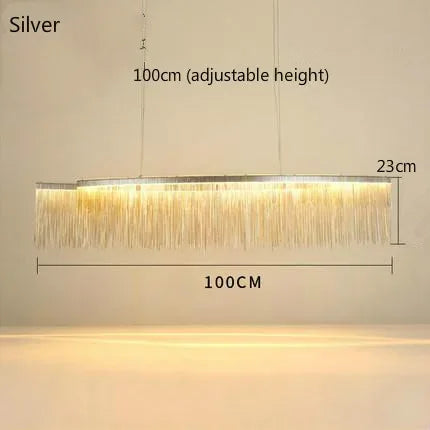 Gold Chain LED Chandelier