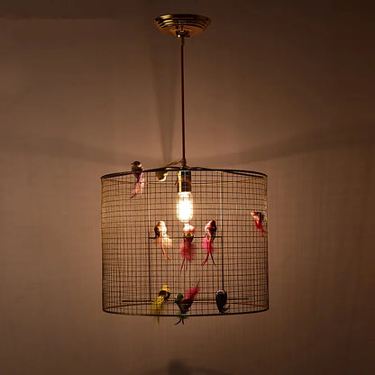 DecorBites™ Gold Bird Cage Pendant Lamp for Nordic Loft Home Living Room Bedroom