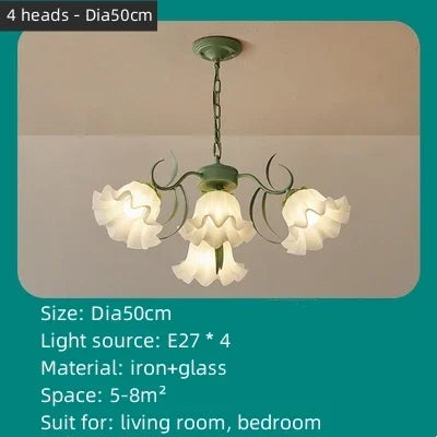 Green Iron Flower Chandelier