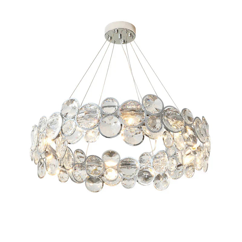 DecorBites™ Crystal Magic Ring Dimmable LED Pendant Light for Living Room & Foyer
