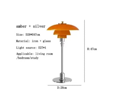 DecorBites™ Glass Desk Lamp: Modern Minimalist Nordic Table Light for Living Room and Study.