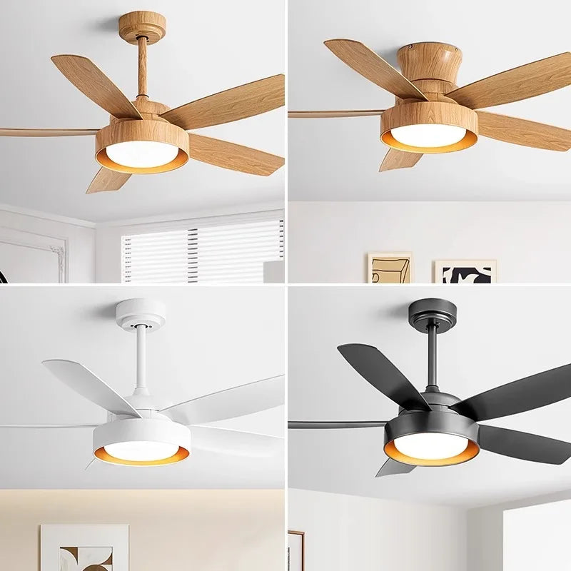 DecorBites™ 5-Blade Ceiling Fan with Remote Control & LED Light - Silent Motor