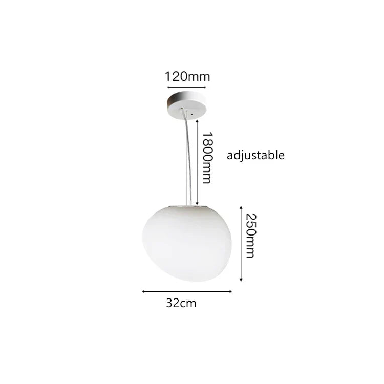 DecorBites™ Cobblestone Glass LED Pendant Lights for Villa Hotel Loft Stair Lamp