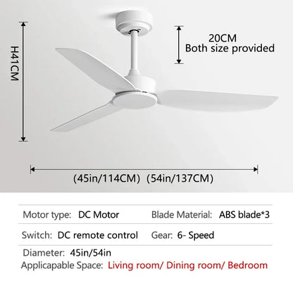 DecorBites™ 58-Inch Black Ceiling Fan with Remote Control for Commercial Use