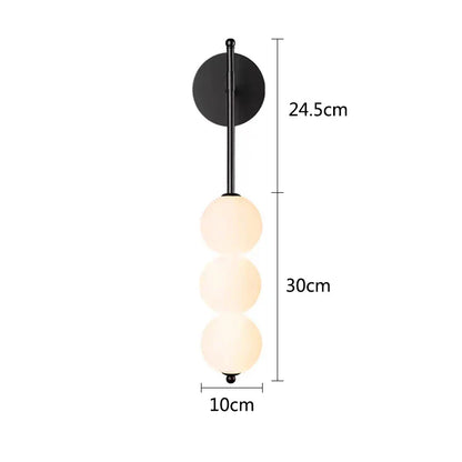 DecorBites™ Glass Ball LED Wall Sconce for Modern Living and Dining Room Decor