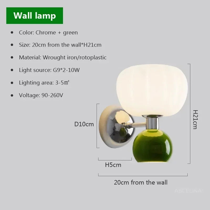 DecorBites™ Cream Breeze Pumpkin LED Wall Sconces for Bedroom Living Room Dining Hallway
