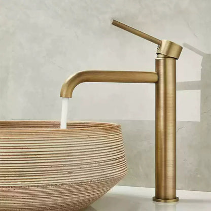 Tuqiu Antique Bathroom Faucet Brass Basin Faucet Sink Faucet Cold & Hot Water Mixer Sink Tap  Deck Mounted  Lavotory Faucet Tap