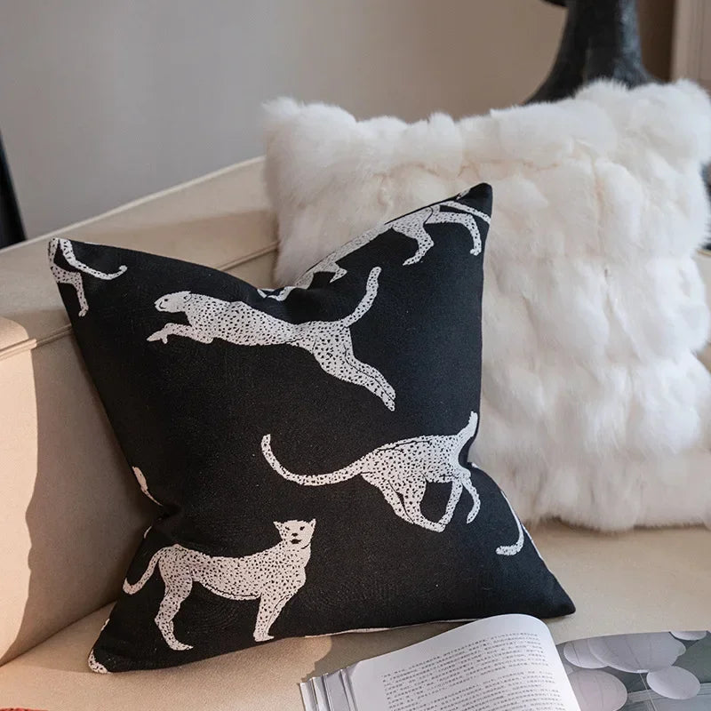 DecorBites™ Geometric Jacquard Pillow Cover Set – Elegant Home Decor Essential