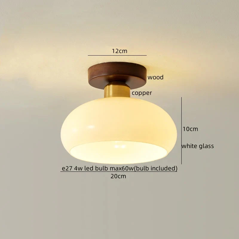 DecorBites™ Cotton Shape LED Ceiling Lamp - Cream. Nordic Style, Hallway Balcony Porch Light.