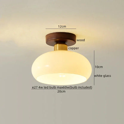 DecorBites™ Cotton Shape LED Ceiling Lamp - Cream. Nordic Style, Hallway Balcony Porch Light.