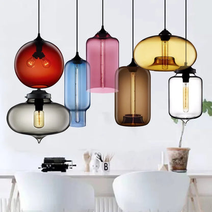 Pendant Lights Multicolored Glass