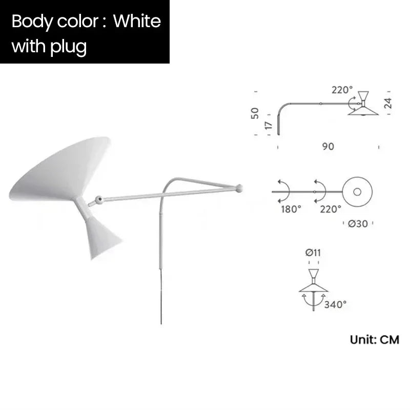 DecorBites™ Industrial Design Rotatable Wall Sconce Lamp for Living Room and Bedroom
