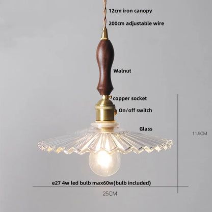 DecorBites™ Clear Glass LED Pendant Lamp for Dining Coffee Restaurantr Aisle - Modern Nordic Design