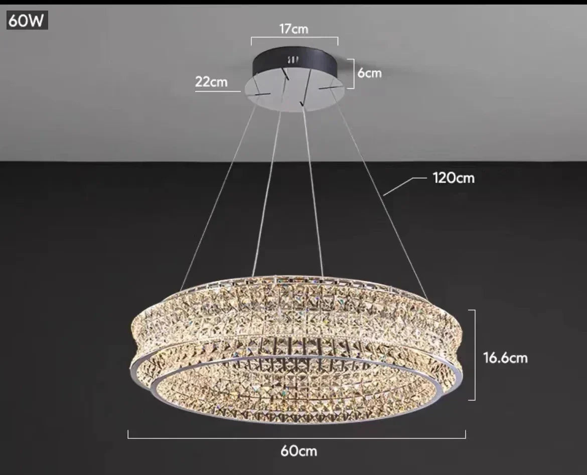 Gold Crystal Restaurant Chandelier