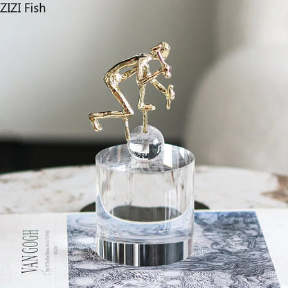 DecorBites™ Crystal Sculpture Abstract Statues Modern Room Decor Ornaments Aesthetic Crafts