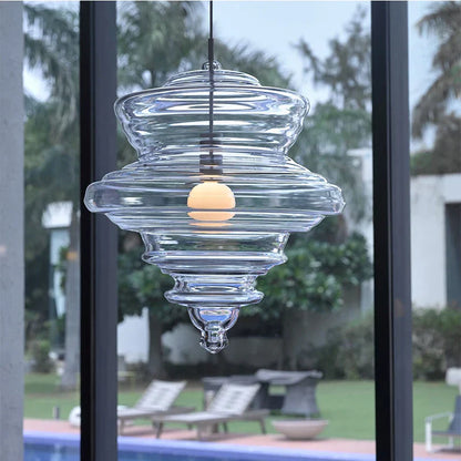DecorBites™ Glass Chandelier: Modern Art Dining Room & Living Room Decor Lighting