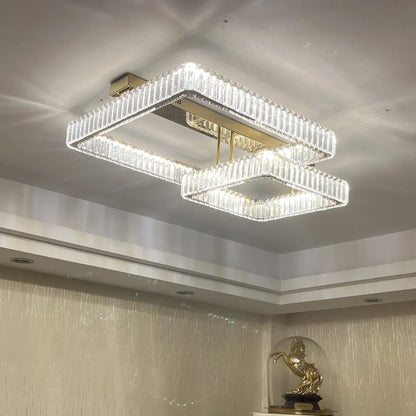 DecorBites™ Crystal Dimmable Ceiling Light - Luxury Living Room Bedroom Lamp