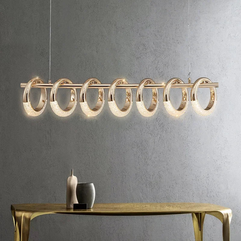 Gold Circle Ring Chandelier