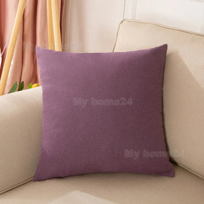 DecorBites™ Cotton Linen Pillow Cover Set for Home Decor - Plain Cushion Covers