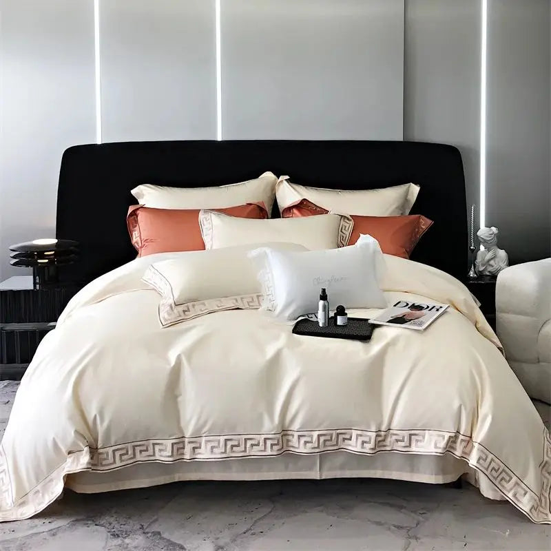 Gold Embroidery Duvet Set
