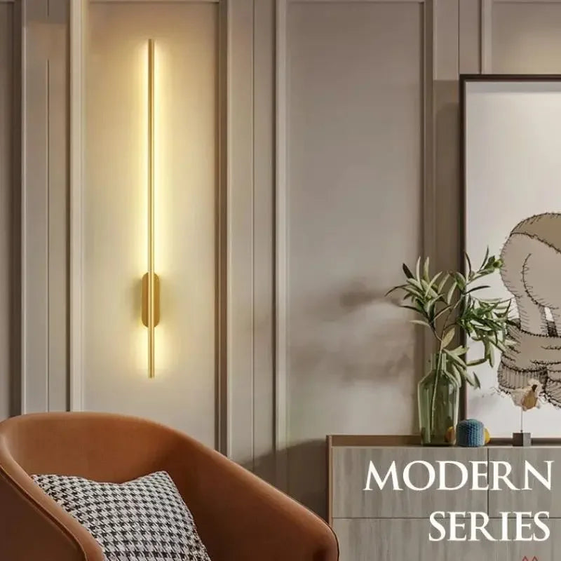 Aluminum LED Wall Sconce 100cm Foyer Design