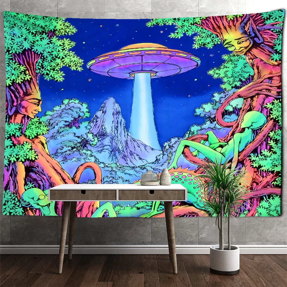 Polyester Psychedelic Tapestry