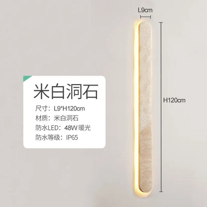 DecorBites™ Courtyard LED Wall Sconce - Modern Natural Stone Outdoor Waterproof Lamp