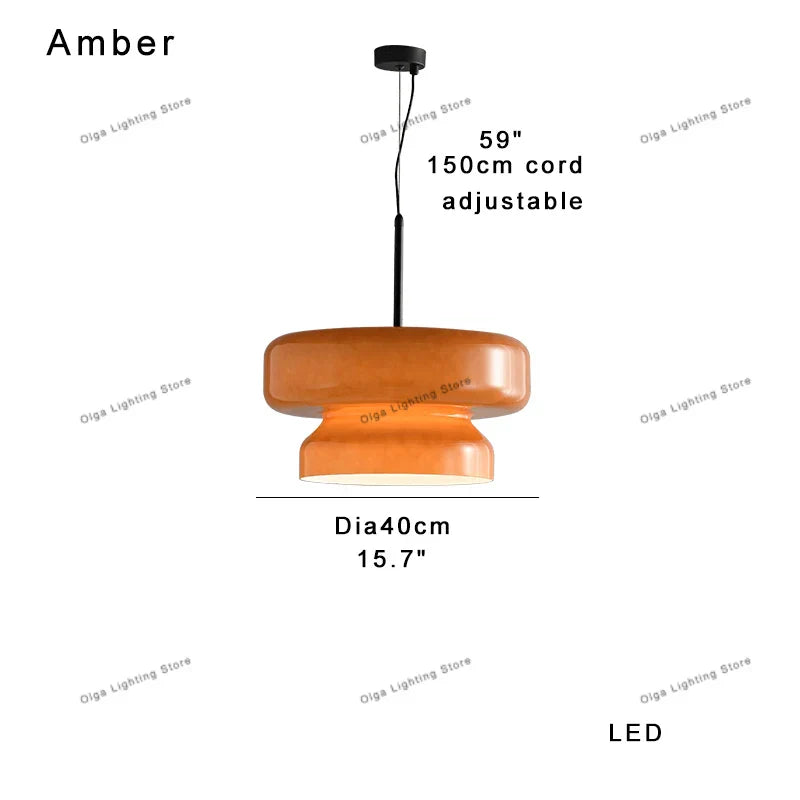 DecorBites™ Italian Glass Pendant Light for Dining Table and Cafe Decor