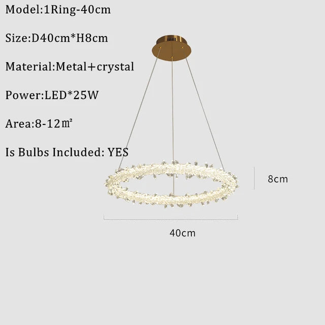 Crystal Round Chandelier Light