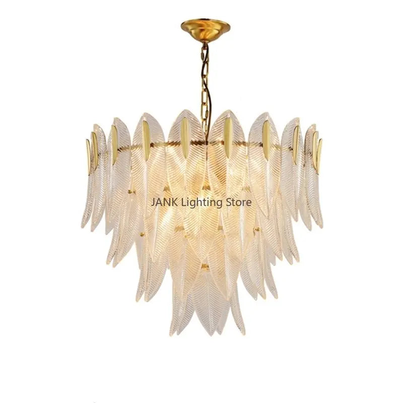 Modern Leaf Crystal Pendant