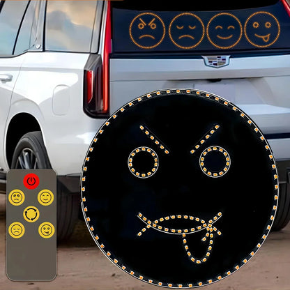 DecorBites™ Funny Emoticon LED Sign Light with Remote Control for Car Back Window