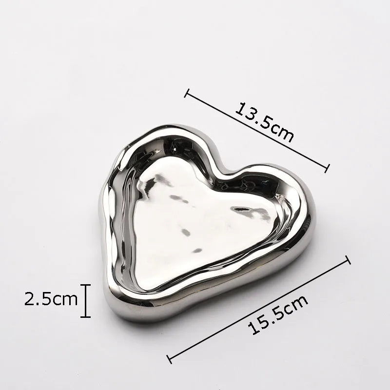 Ceramic Heart Jewelry Tray