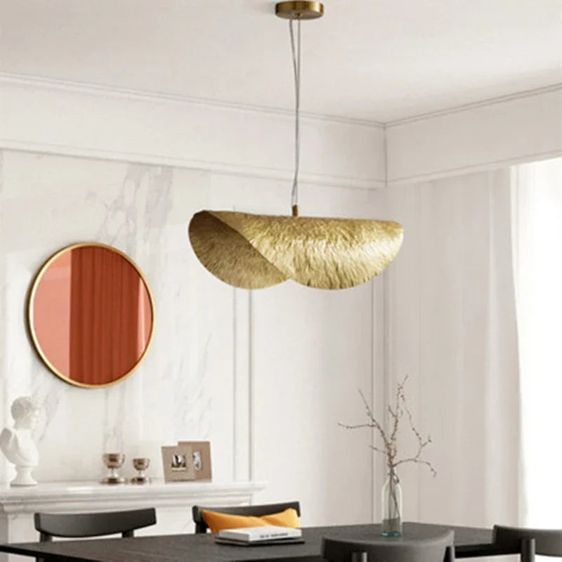 Copper Leaf Chandelier Pendant