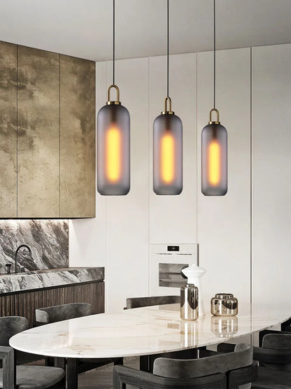DecorBites™ Glass Staircase Chandelier: Luxury LED Large Chandelier for Living & Dining Room