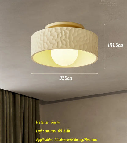 DecorBites™ French Minimalist Cream Ceiling Light for Elegant Living Spaces