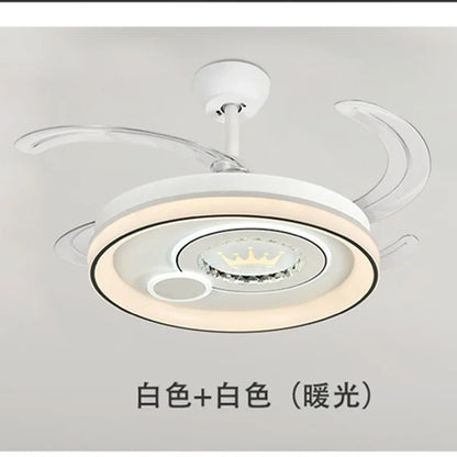 DecorBites™ Dimmable Smart Bedroom Ceiling Fan Light with Remote Control