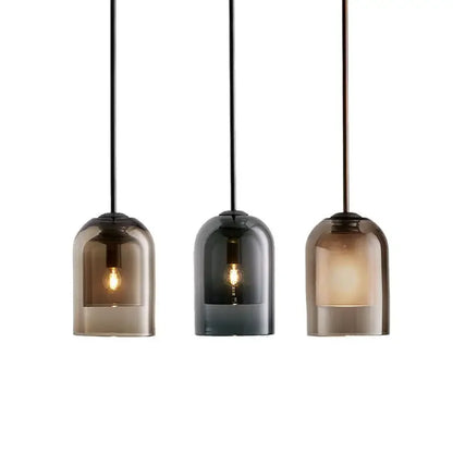 DecorBites™ Glass LED Chandelier: Modern Nordic Design for Bedroom, Dining Room, and Office