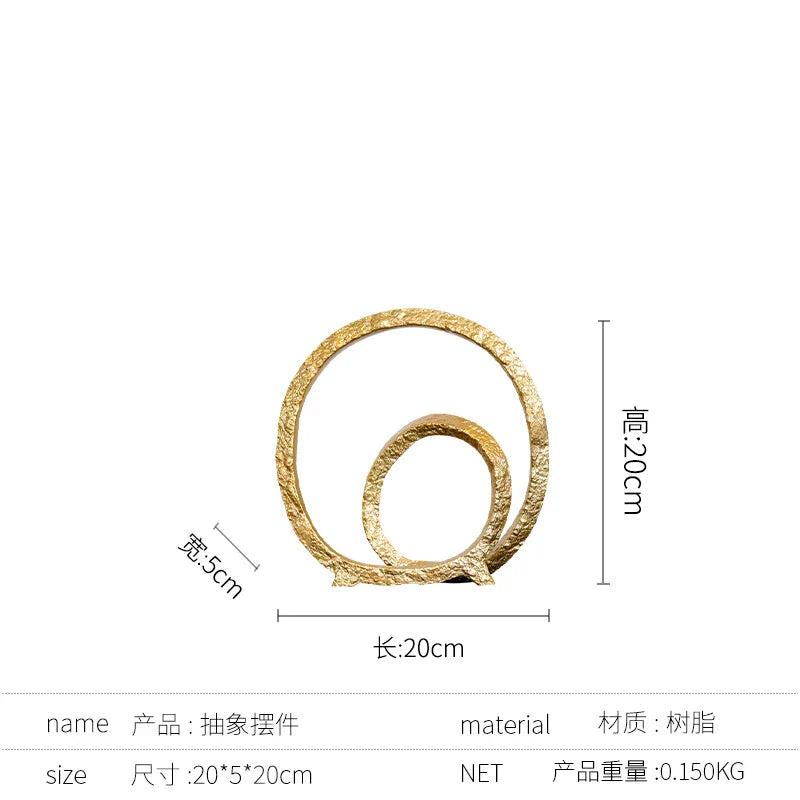 Golden Circle Resin Figurines