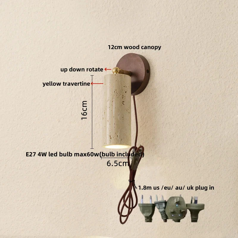 DecorBites™ Copper LED Wall Light Fixture Nordic Modern Plug In Bedside Lamp